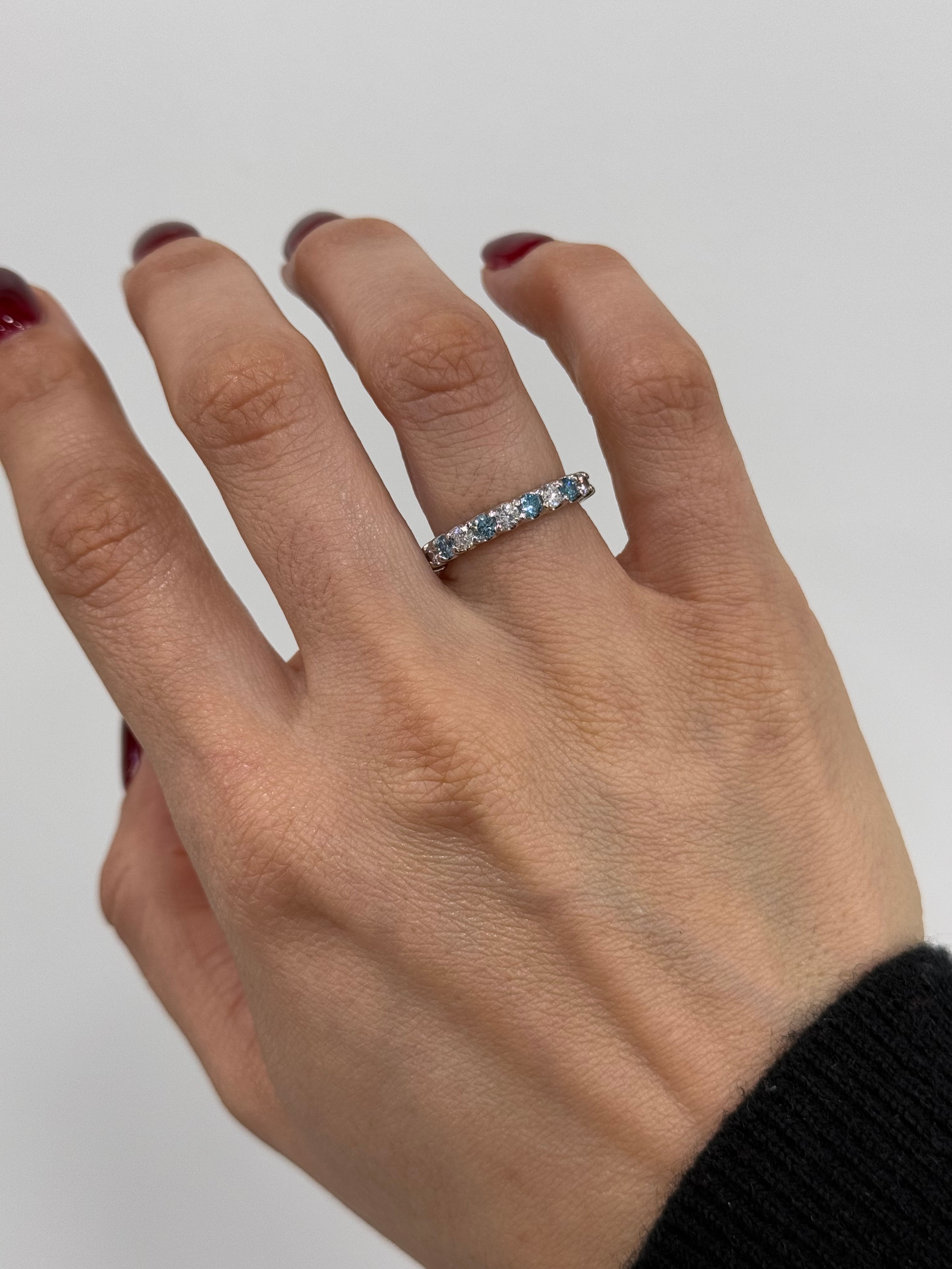 LAB WHITE + BLUE DIAMONDS ETERNITY BAND