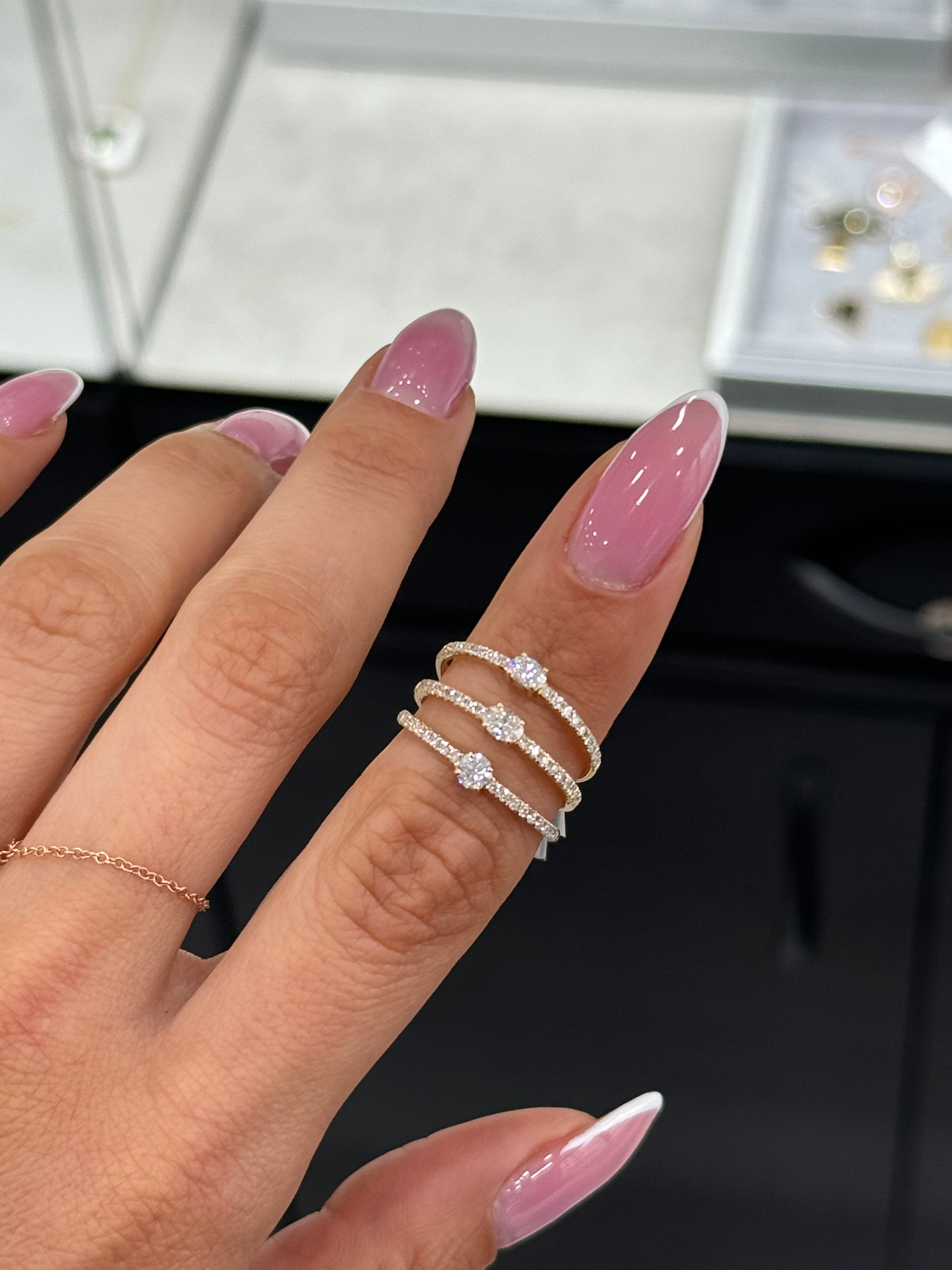 Fancy Cut + Pavé Band Ring