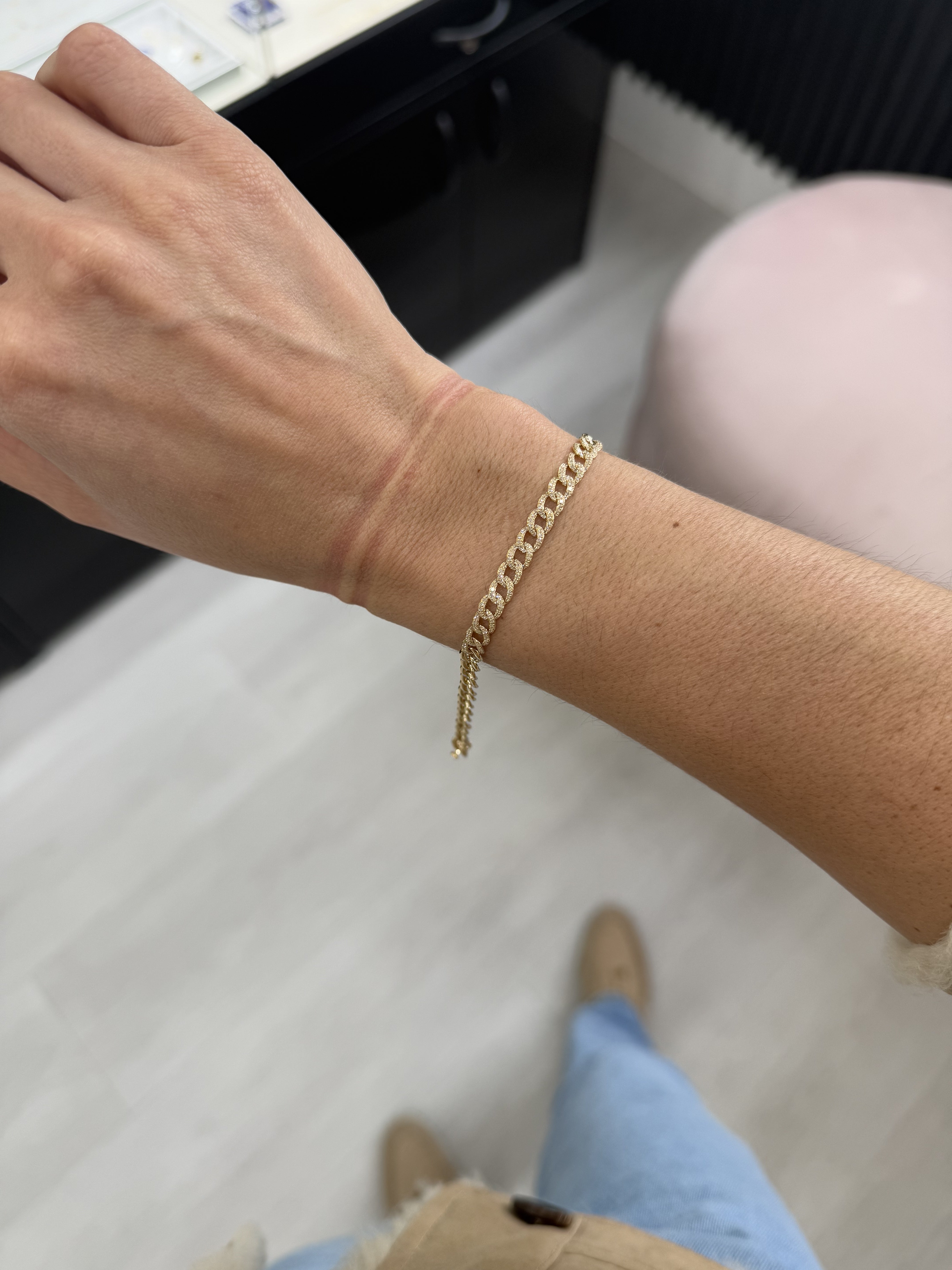 Center Pavé Link Bracelet