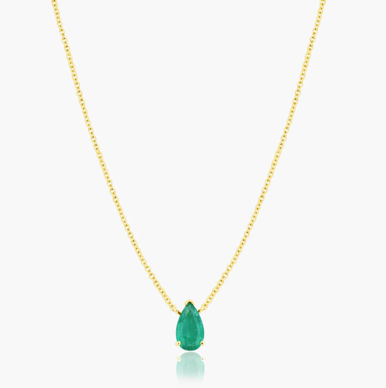 Emerald Pear Necklace