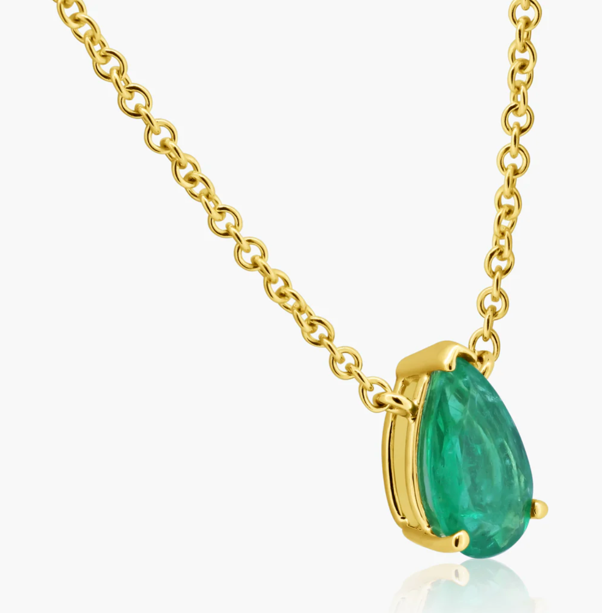 Emerald Pear Necklace