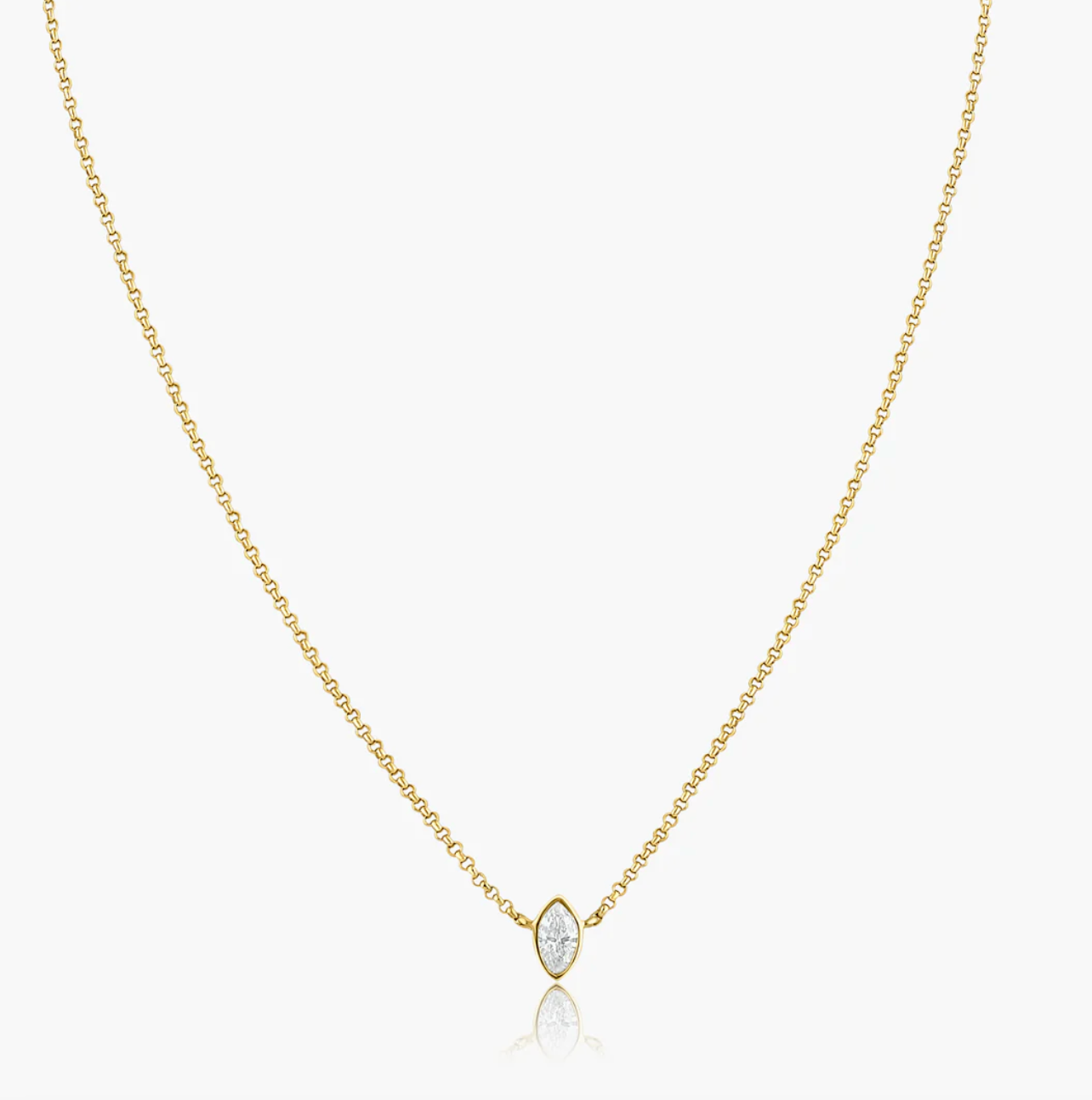 Bezel Diamond Necklace