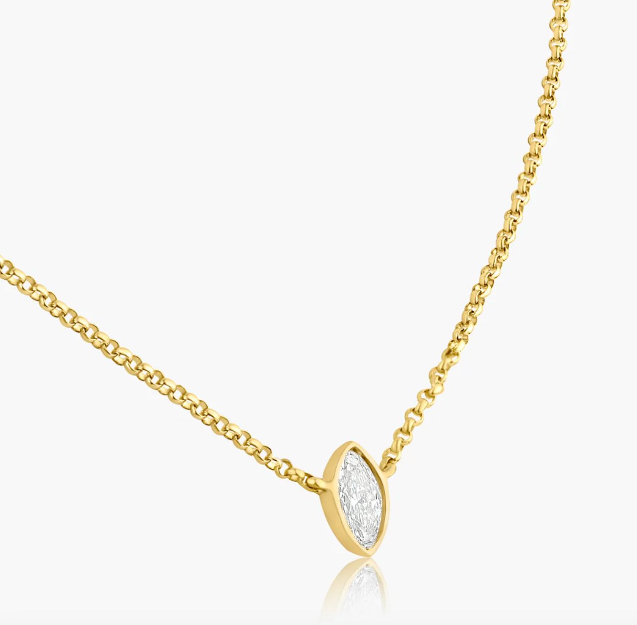 Bezel Diamond Necklace